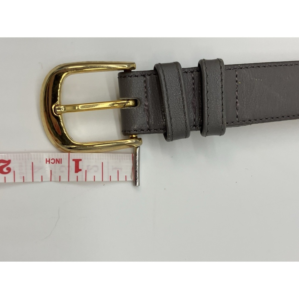 Full Grain Cowhide Dress Belt Gray Men's Size 36/90 Classic Preppy Minimalist‎ - Picture 3 of 9